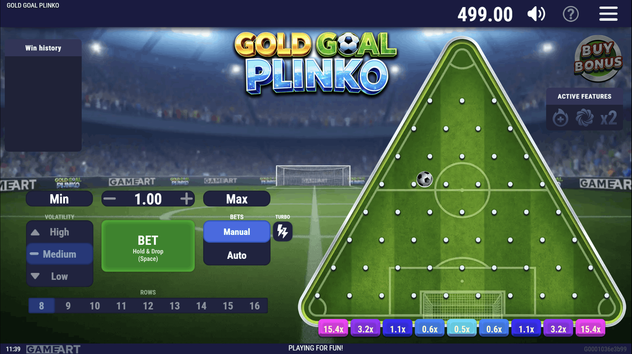 Gold Goal Plinko