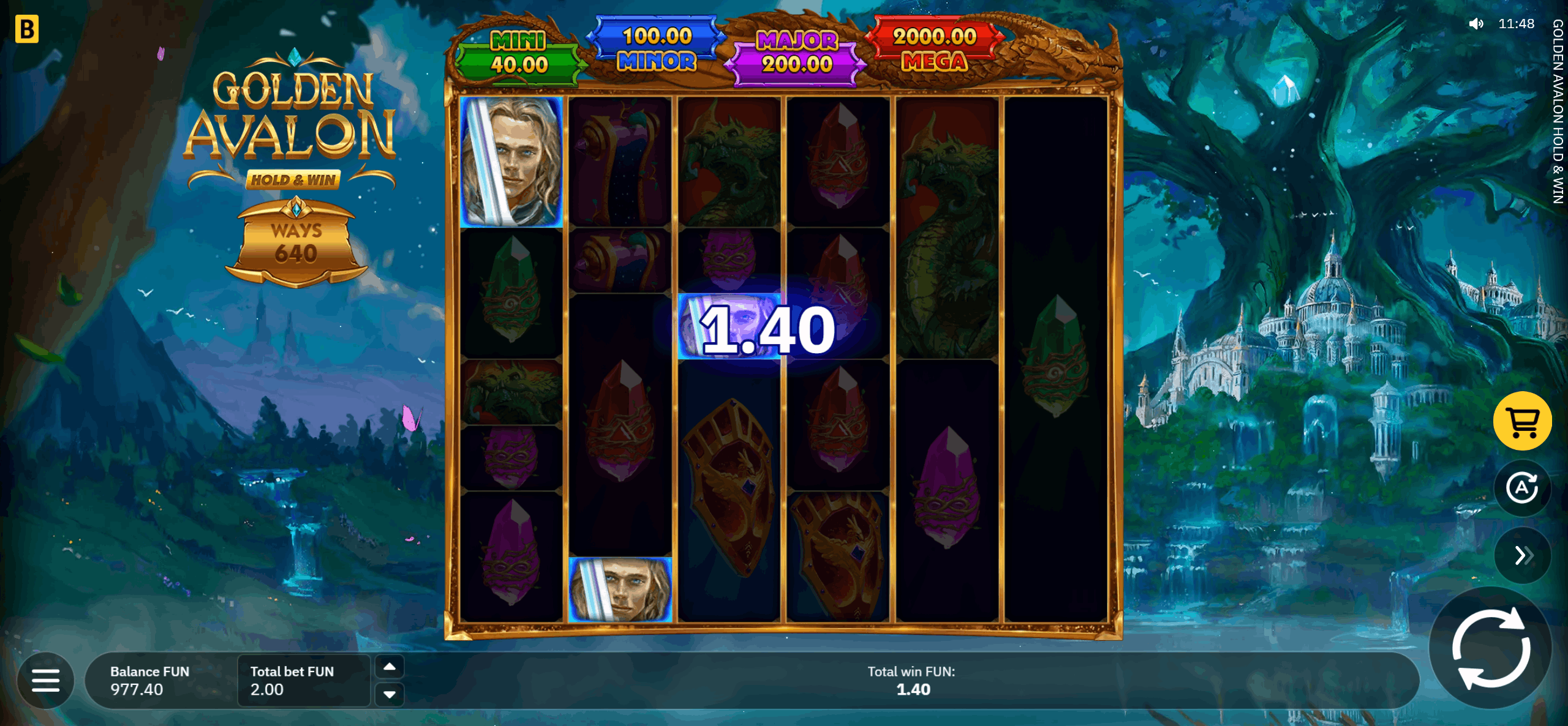 Golden Avalon Hold and Win